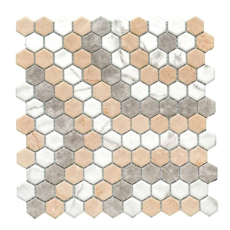 The Tile Life Eterna Hex 1x1 Glass Floor, Wall & Backsplash Tile