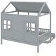 preview thumbnail 8 of 20, Full Size Wood House Bed With Twin Size Trundle