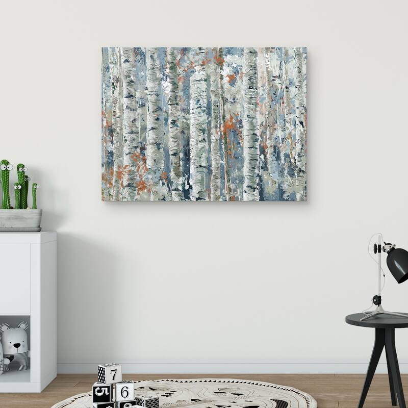 Speckled Birches by Studio Arts Canvas Art Print