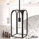 preview thumbnail 1 of 8, Hunter Dukestown 1-Light Mini Pendant - Kitchen Island, Dining Room - Industrial, Contemporary, Transitional Natural Iron-Silver Leaf