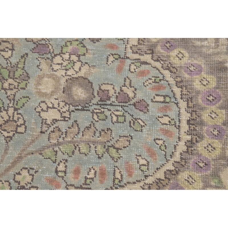 Traditional Blue Medallion Tabriz Persian Rug Hand-Knotted Wool Carpet - 8'2"x 11'0"