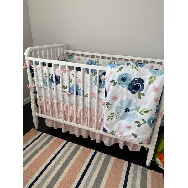 navy floral nursery