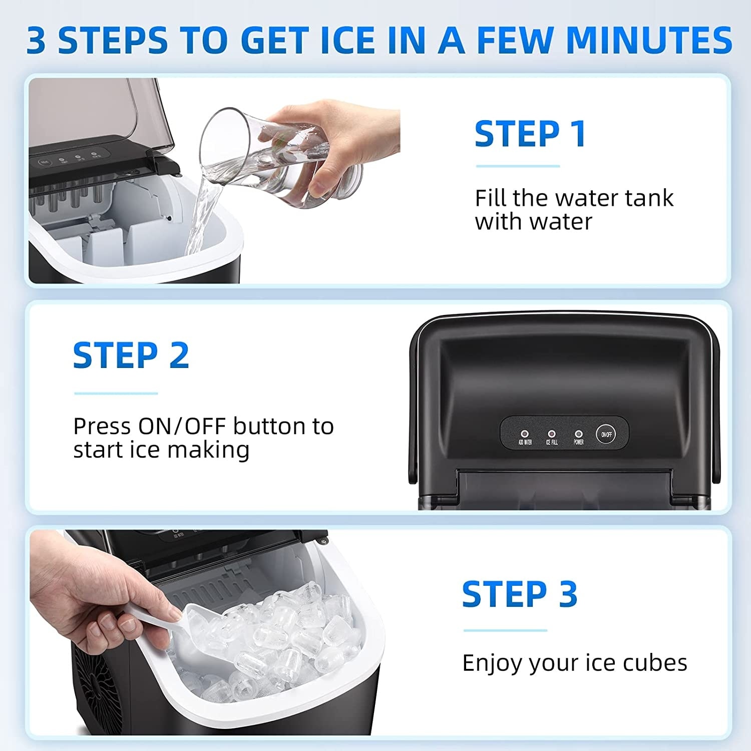 Costway Silver Portable Compact Electric Ice Maker Machine Mini Cube - Bed  Bath & Beyond - 22349507