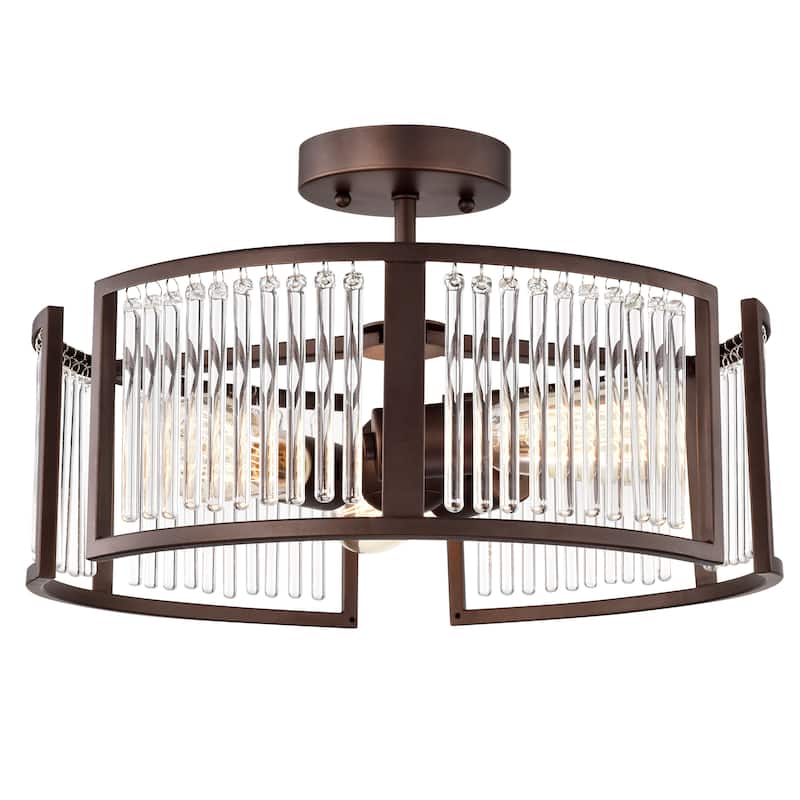 3-light Semi-Flush Mount - Oil Rubbed Bronze