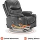 preview thumbnail 20 of 28, MCombo Faux Leather Power Recliner, Electric Swivel Glider Rocker Recliner for Nursery with USB Ports 7785
