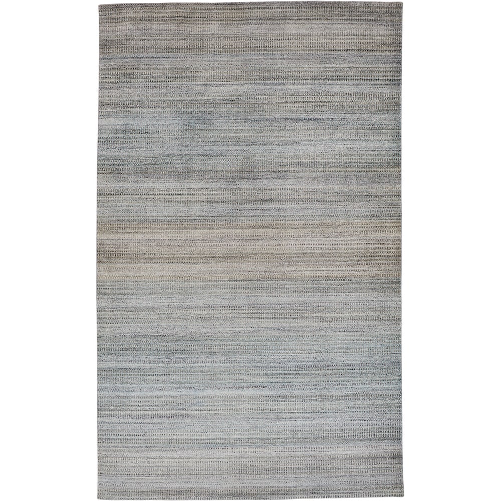 Rocero Ombre Striped Rug, Misty Blue/Gray, Area Rug