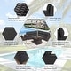 preview thumbnail 87 of 99, Outdoor Patio Furniture Set, All Weather PE Wicker Sectional Conversion Sofa set with Firepit(Optional)