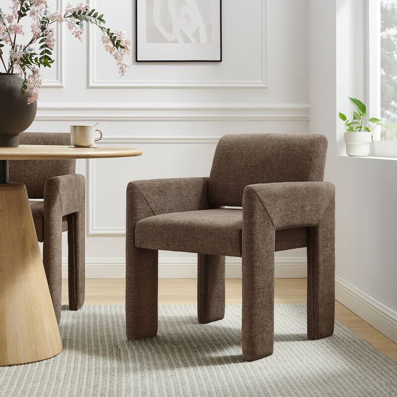 Daven Upholstered Dining Chair - Mocha