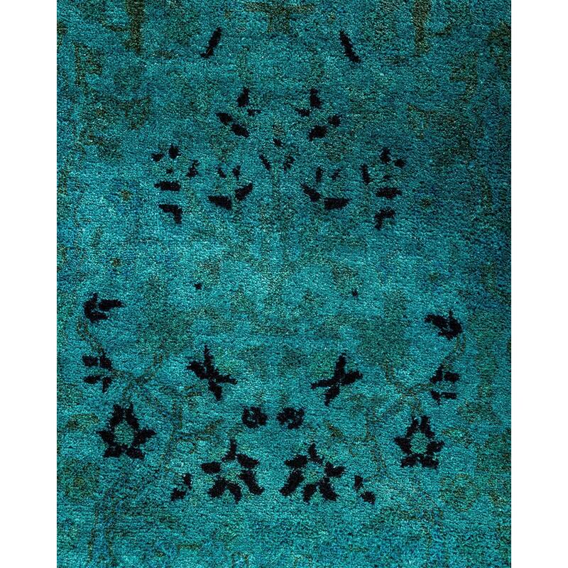 Contemporary Overdyed Wool Hand Knotted Runner - 2' 8" x 10' 2"