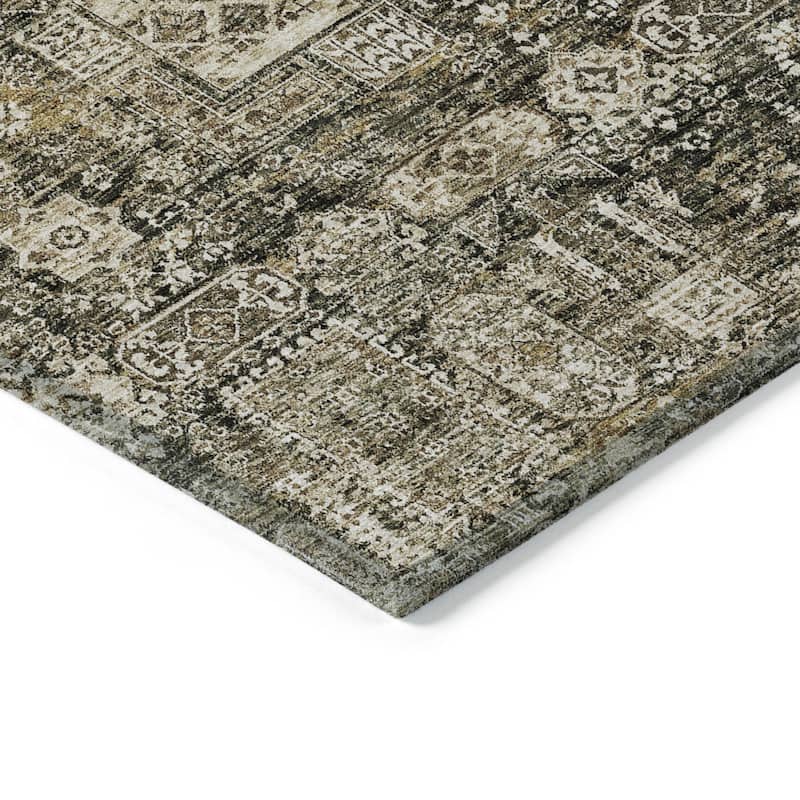 HomeRoots Oriental Transitional Rectangle Outdoor Rug