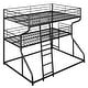 preview thumbnail 18 of 23, Triple Metal Bunk Bed with Stairs & Guardrails - Full/Twin/Queen