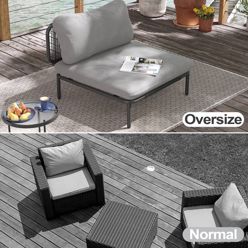 Pellebant Outdoor Sectional Sofa Patio Conversation Seating Set