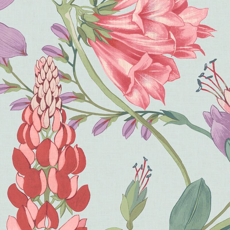 Graham & Brown Botanists Scroll Duck Egg Wallpaper