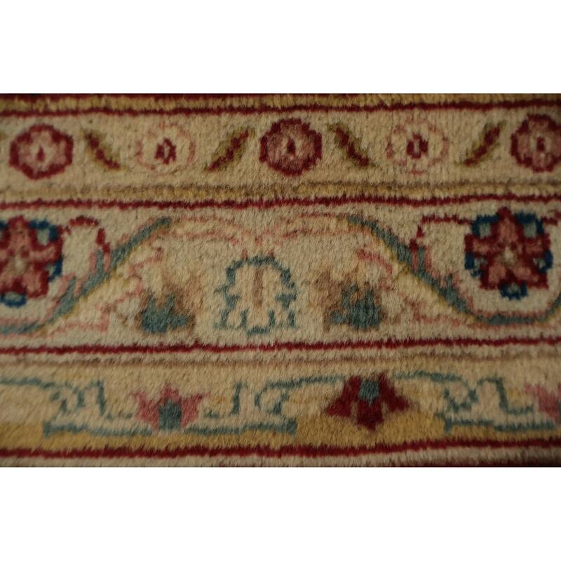 Hand Knotted Oriental 100% Wool Carpet Traditional Floral Red Agra Area Rug - 17' 1'' X 11' 10''