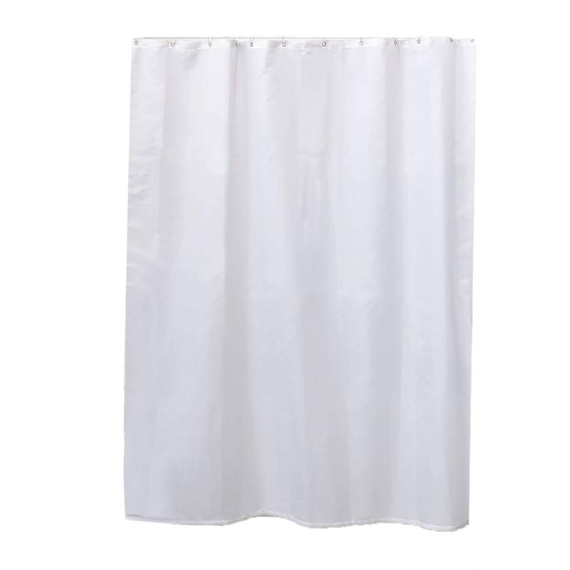 Extra Long Shower Curtain Polyester 12 Rings 79"L x 71"W