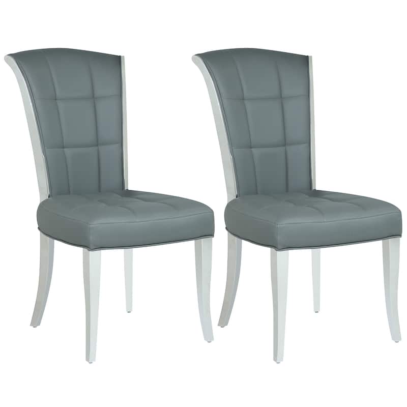 Somette Aurelia Tufted Side Chair, Set of 2 - 27.8" x 20.3" x 37.8" - Grey