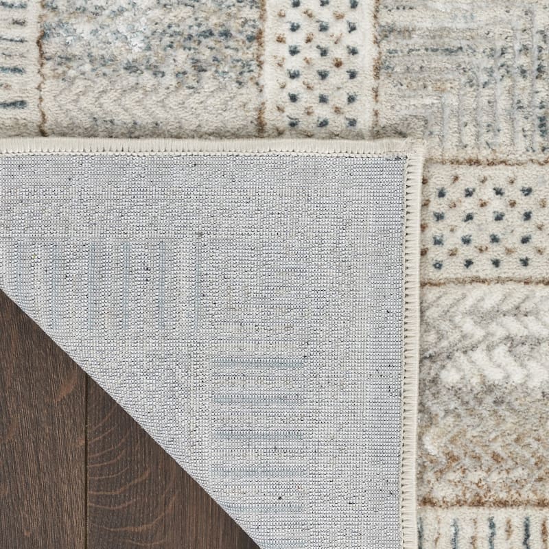 Fagoy Power Loomed Geometric Modern Non Skid Stain Resistant Area Rug By HomeRoots - 71' X '47' X '0.39
