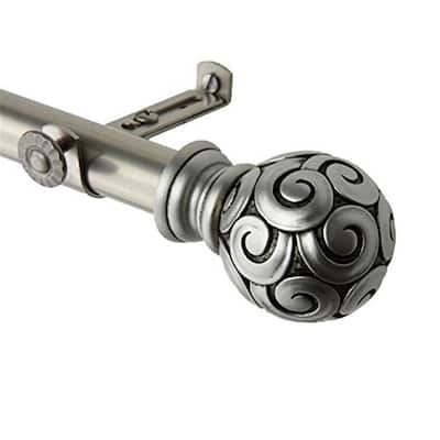 Tension Rod for Curtains, Adjustable Window Rod, Satin Nickel Finish, Home Decor, 48 Inch - 84