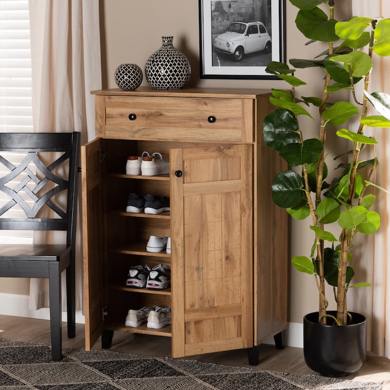 Glidden Modern & Contemporary 1-Drawer Wood Shoe Storage Cabinet