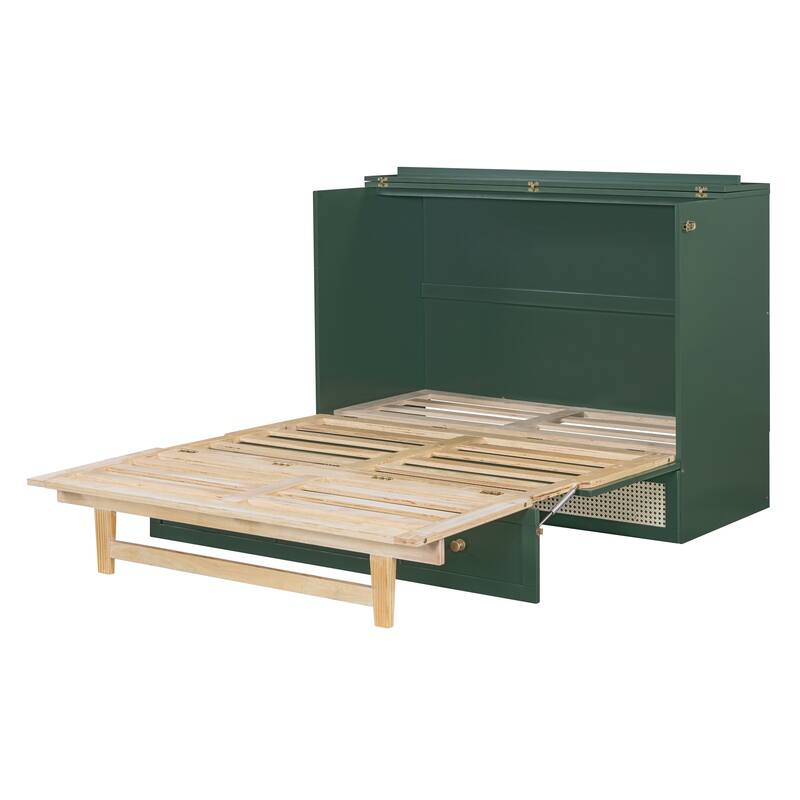 Murphy Bed with Versatile Storage and Large Drawers