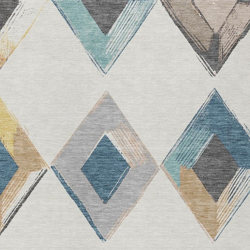 HomeRoots Geometric Transitional Rectangle Outdoor Rug