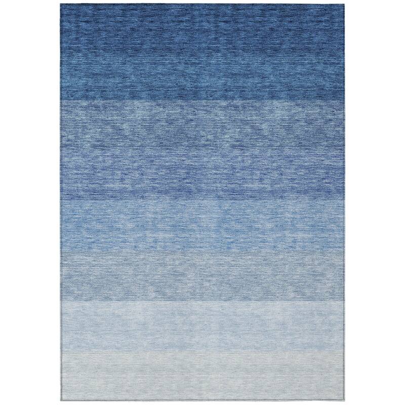 Machine Washable Indoor/ Outdoor Chantille Ombre Solid Rug