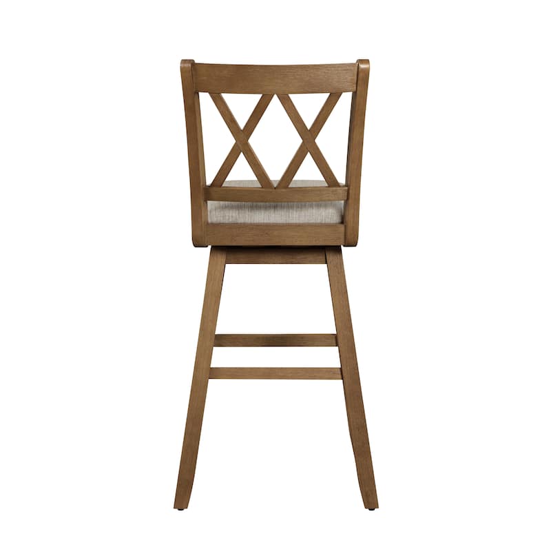 Brookline Wooden Linen Swivel Dining Room Barstool