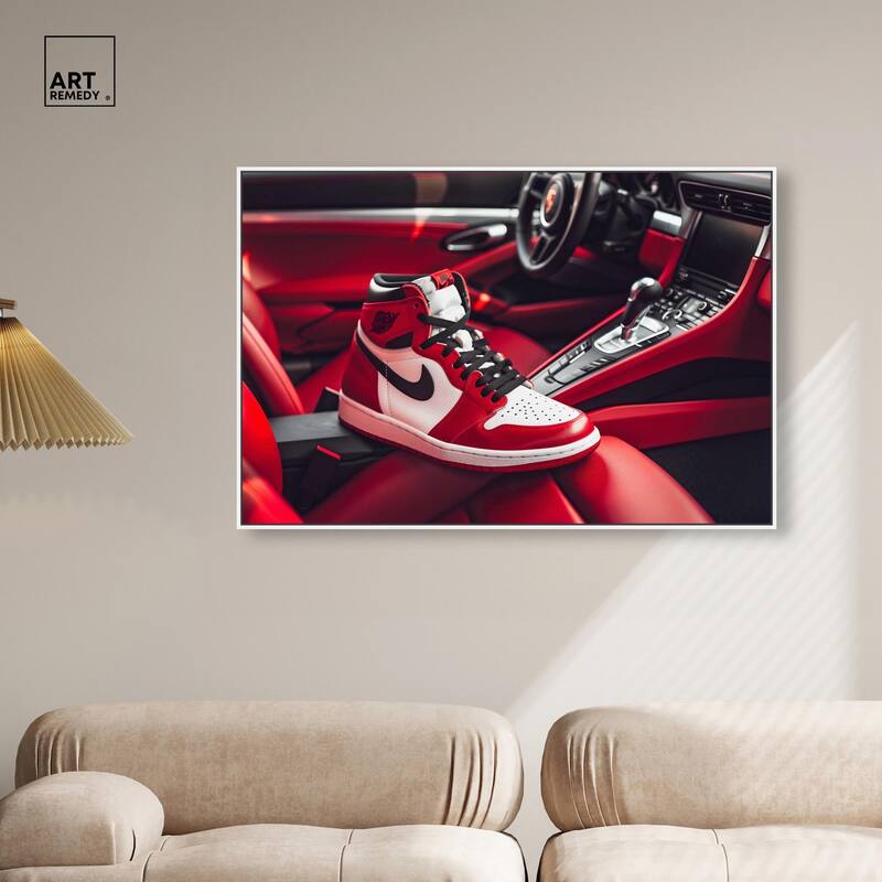 Sneaker Car Red Canvas by Art Remedy