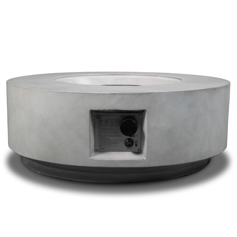 30" Propane Round Concrete Gas Fire Pit with 50000 BTU