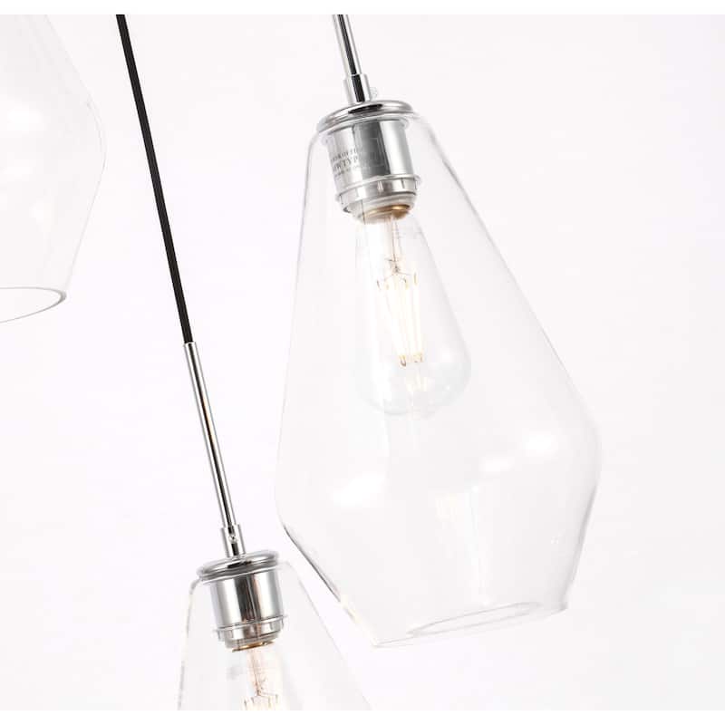 Gerald 3-light Modern Elongated Glass Hanging Pendant