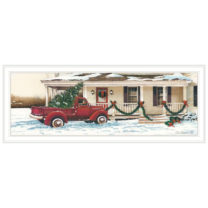 HomeRoots Preparing for Christmas White Framed Wall Art