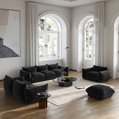 U-Shaped Sectional Sofa, Minimalist Chenille Modular Sofas Couches For Living Room