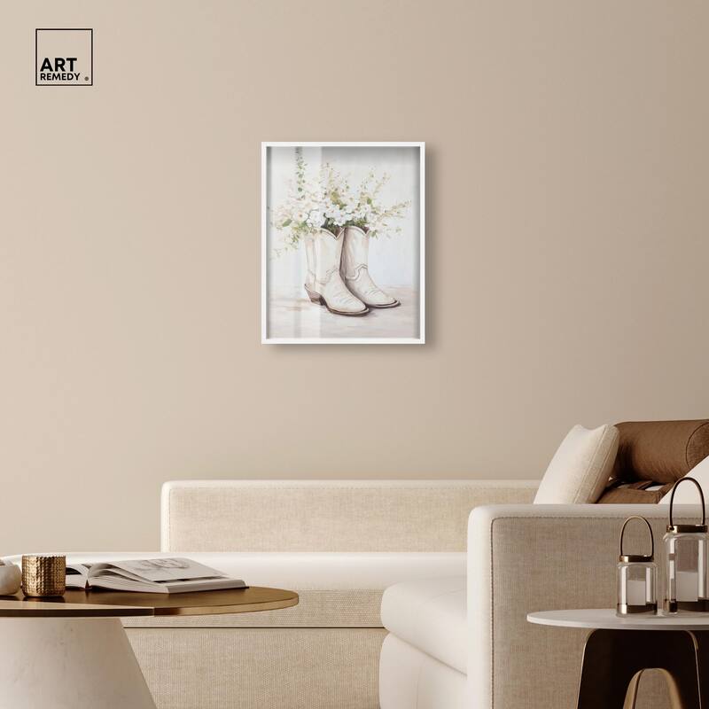 Prairie Bloom Boots Shadowbox by Art Remedy