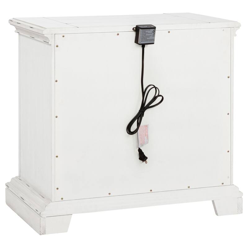 McKinney 2-drawer Nightstand with Dual USB Vintage White