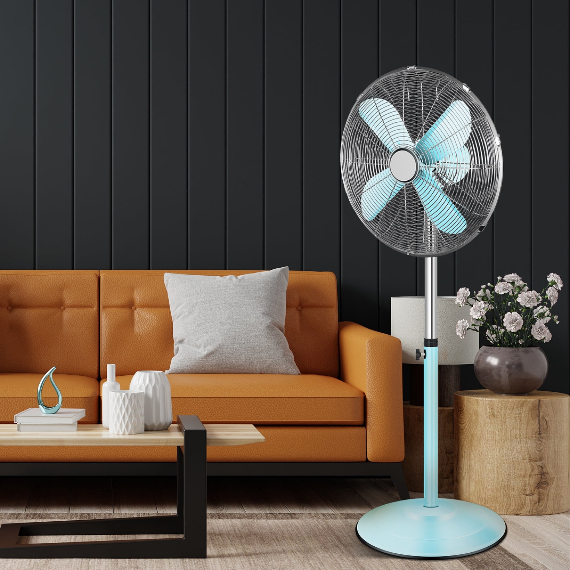 Premium Metal Stand Fan with Adjustable Height Low Noise Operation Bed  Bath  Beyond 38149151