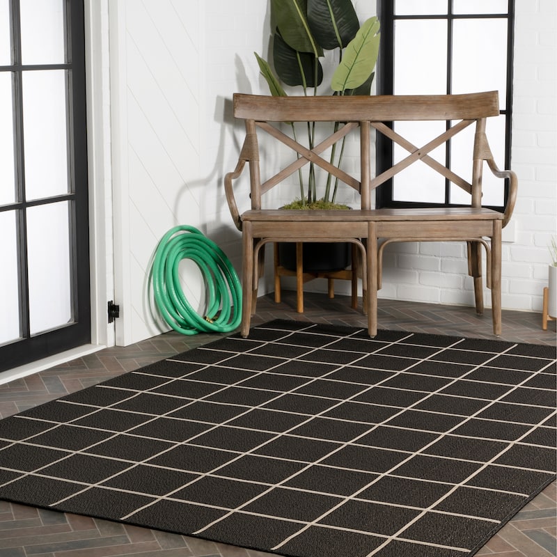 JONATHAN Y James Modern Squares Indoor/Outdoor Area Rug