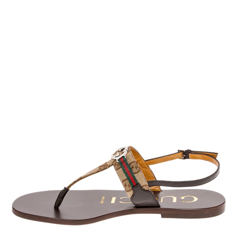 Gucci Interlocking G Web Sandals