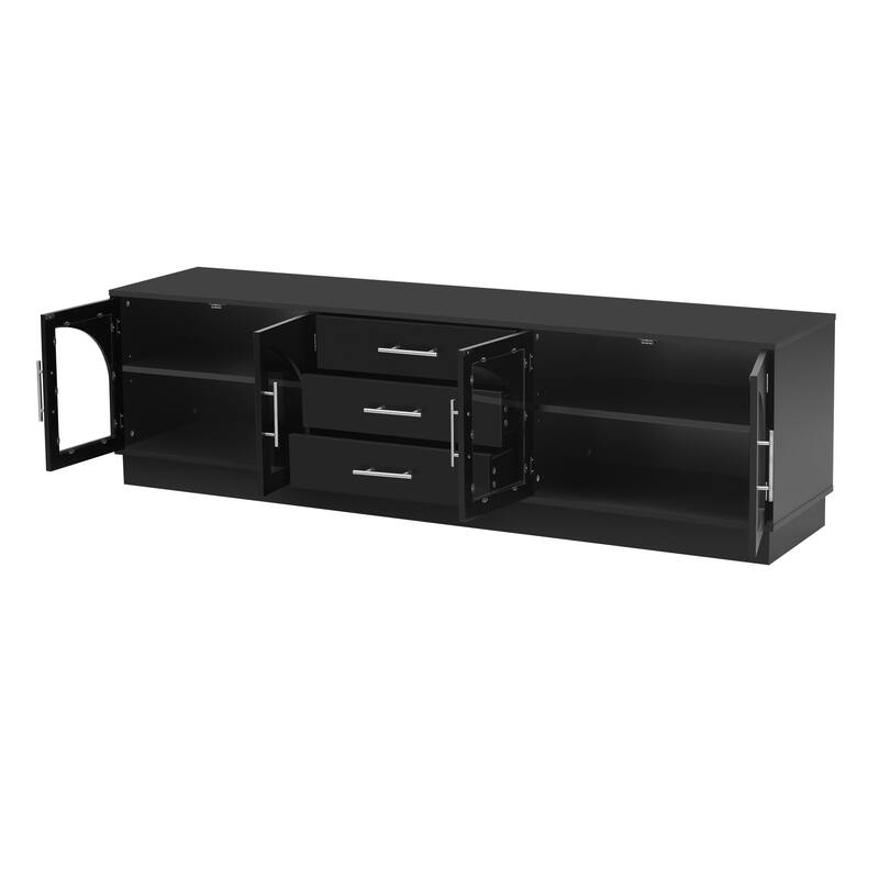 68.9" Modern Minimalist TV Stand for TVs up to 75 Inches, Entertainment Center Media Console Cabinet with Adjustable Shelves