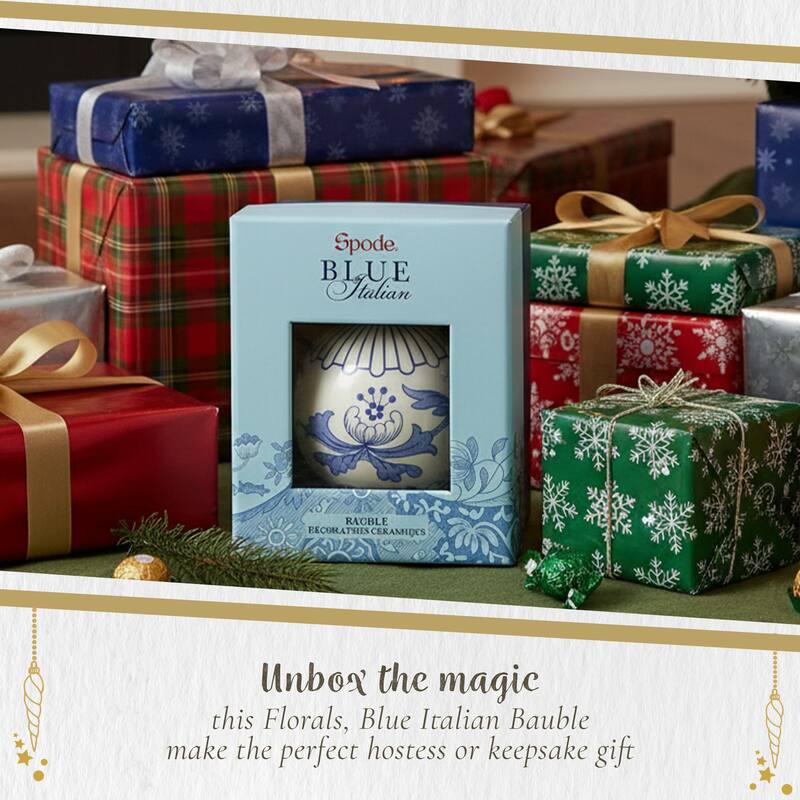 Spode Blue Italian Bauble - 2.6 Inch