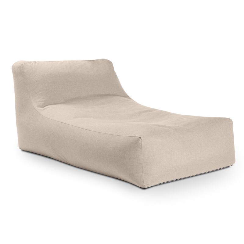 Coza Outdoor Sun Lounger - Luxurious Giant Outdoor Chaise - N/A - Sunbrella Flax