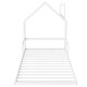 preview thumbnail 9 of 25, Metal Floor Bed with House-shaped Headboard