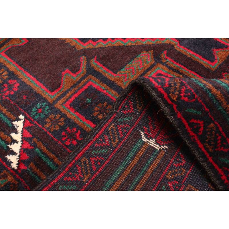 ECARPETGALLERY Hand-knotted Teimani Dark Navy Wool Rug - 3'7 x 6'7