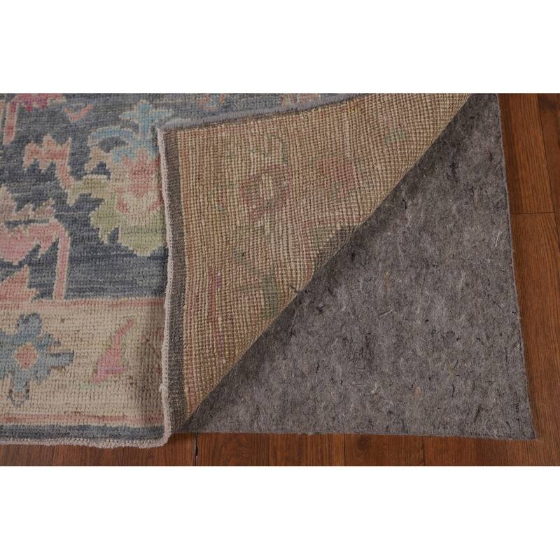 Vegetable Dye Oushak Turkish Runner Rug Handmade Wool Carpet - 2'11"x 8'10"