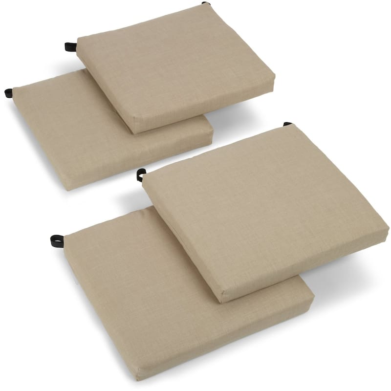 Blazing Needles Indoor/Outdoor Chair Cushions (Set of 4) - 20 x 19 - Sandstone