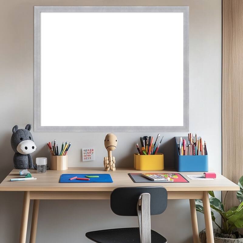 Amanti Art Grace Brushed Gold Narrow Framed Dry Erase Magnetic Board