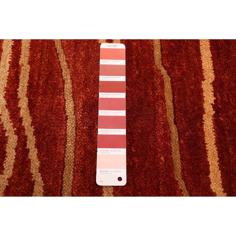 ECARPETGALLERY Hand-knotted Peshawar Ziegler Dark Copper Wool Rug - 5'2 x 7'2