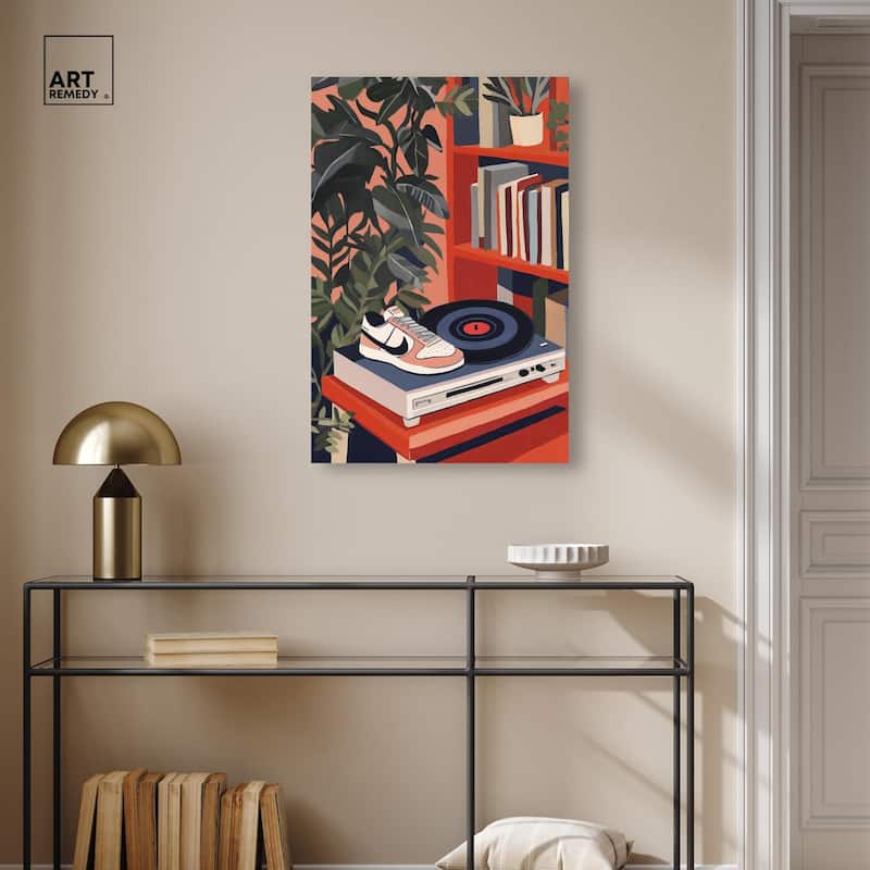 Vinyl and Sneaker Canvas by Art Remedy, Gallery Wrapped
