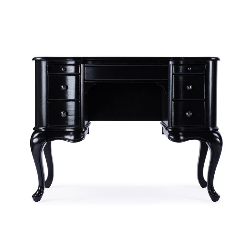 Charlotte 40 in. W Rectangular Wood Vanity/Valet Desk with Storage Drawers and Mirror