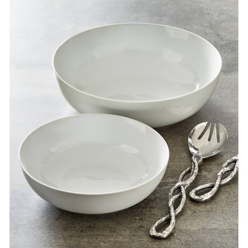 Whiteware Serving Bowl Large Porcelain Dinnerware Serving Dish, 224 oz., Dishwasher Safe