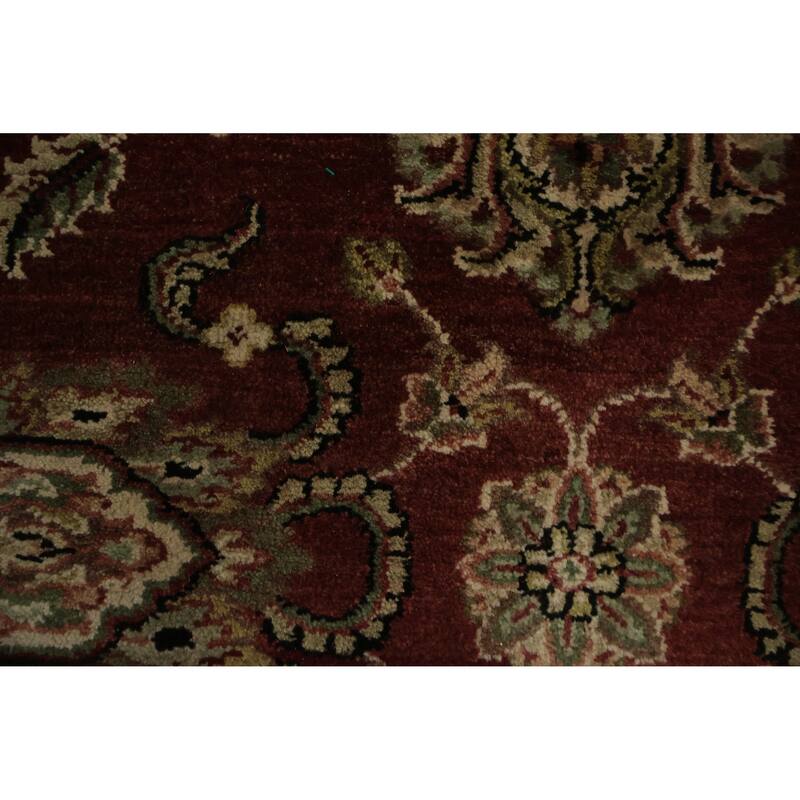 Hand Knotted Oriental 100% Wool Carpet Traditional All-Over Red Agra Area Rug - 7' 9'' X 7' 9''